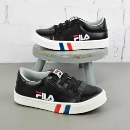 کفش راحتی بچگانه طرح FILA  مدل بند کشی کد  360011 رنگ مشکی سایز 21تا30