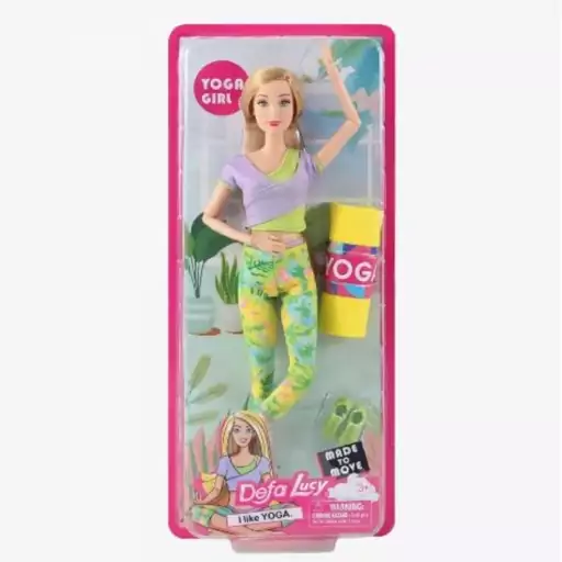 عروسک باربی دفا لوسی یوگا کار همراه با مت مدل 8489 Barbie Defa Lucy