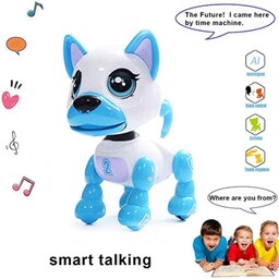 ربات اسباب بازی شارژی سگ سنسوردار سفید Electronic Robot Dog Smart Pet White