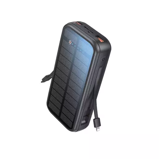 پاوربانک 20000 گرین لاین مدل Solar 2 GNPDSOLPB20BK با پنل خورشیدی