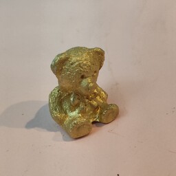 اکسسوری  سنگ مصنوعی خرس تدی رنگ طلایی ، سفید