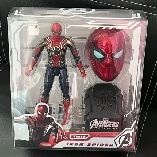 فیگور اکشن مرد عنکبوتی طرح لباس iron spiderاورجینال مجموعه 2 عددی 