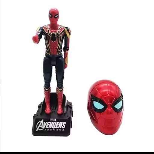 فیگور اکشن مرد عنکبوتی طرح لباس iron spiderاورجینال مجموعه 2 عددی 