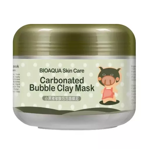 ماسک صورت بیوآکوا مدل carbonated bubble clay حجم 100 میلی لیتر 