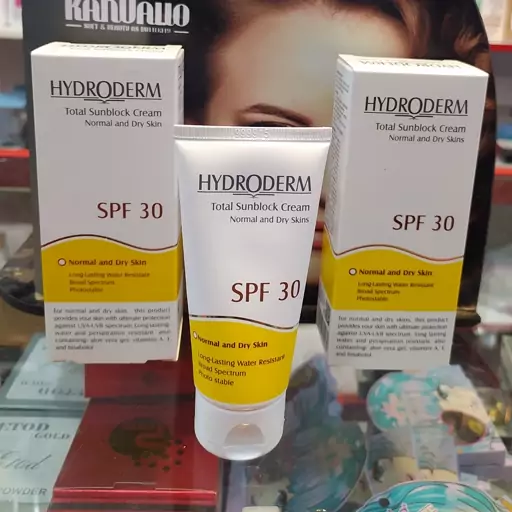 ضد آفتاب SPF30 هیدرودرم مناسب پوست های معمولی و خشک 50 میلی لیتر