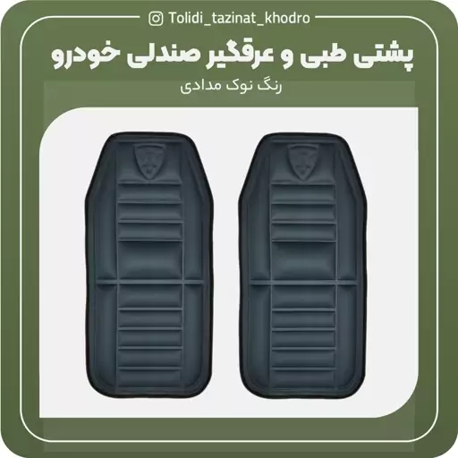 پشتی طبی و عرقگیر صندلی خودرو مجموعه 2 عددی 