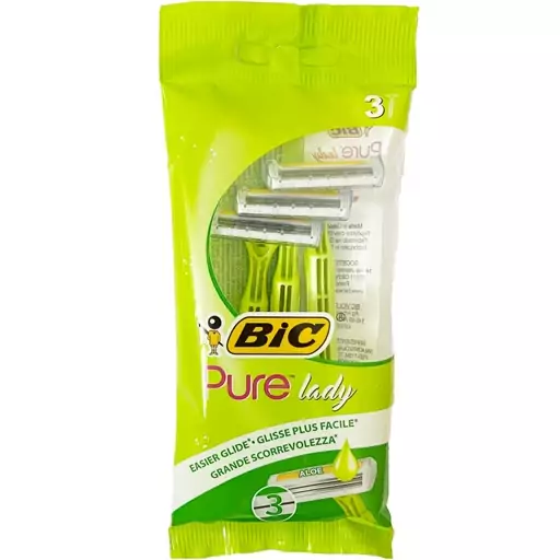 خودتراش بیک زنانه پیور سه لبه 3 عددی Bic Pure lady 