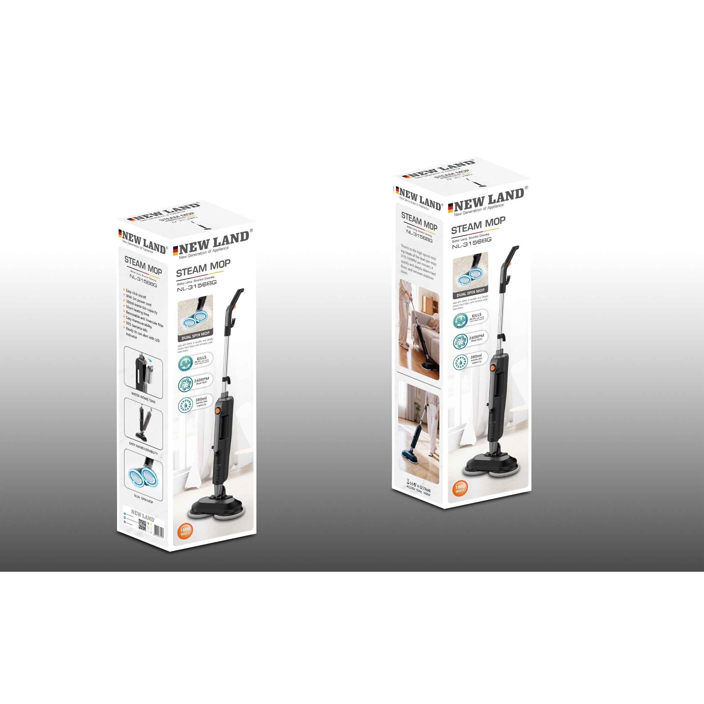تی بخار چرخشی نیولند مدل nl3156bg