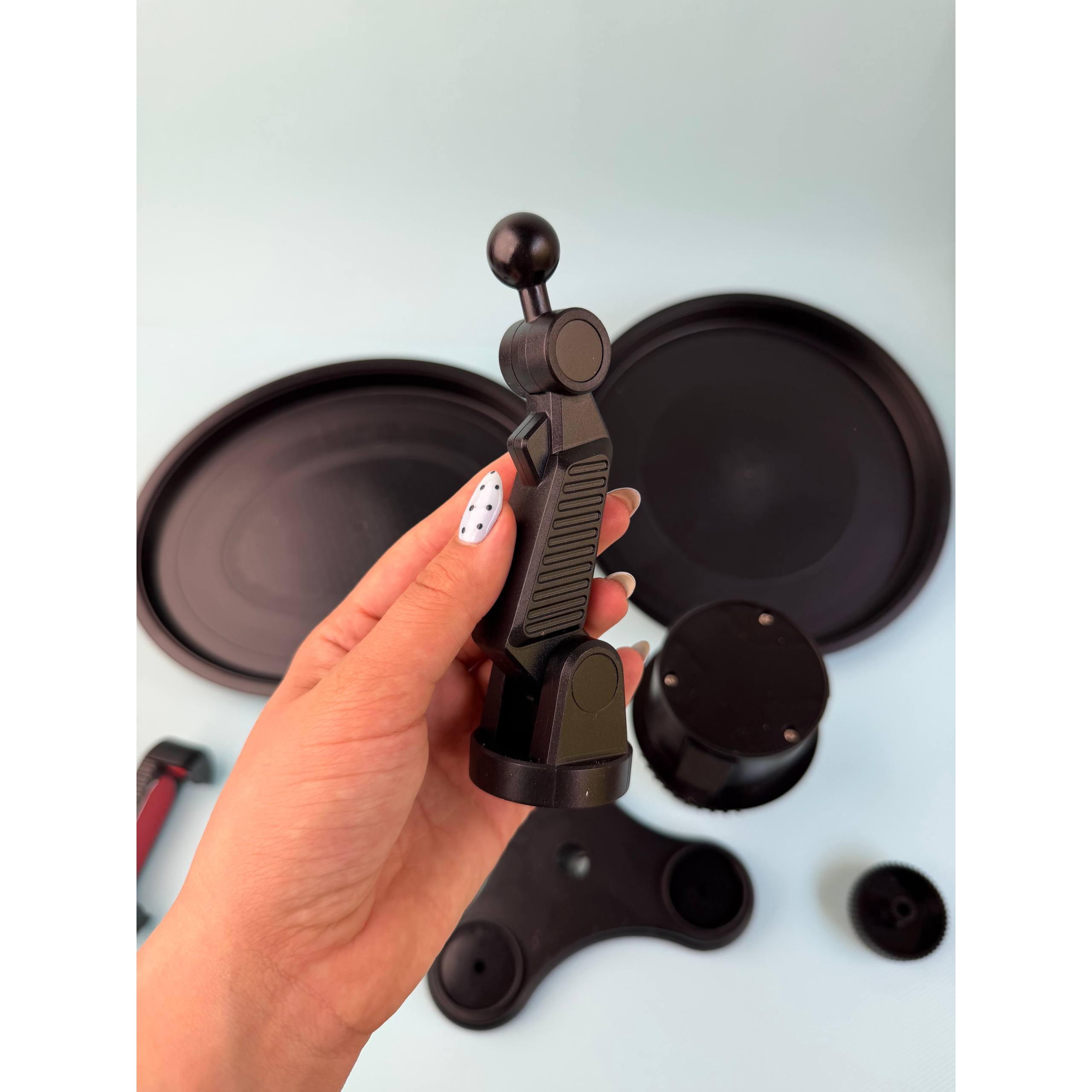 استند غذای خودرو و هولدر موبایل CZ-95368 میز غذا در خودرو و جا لیوانی و موبایل (3 در 1)