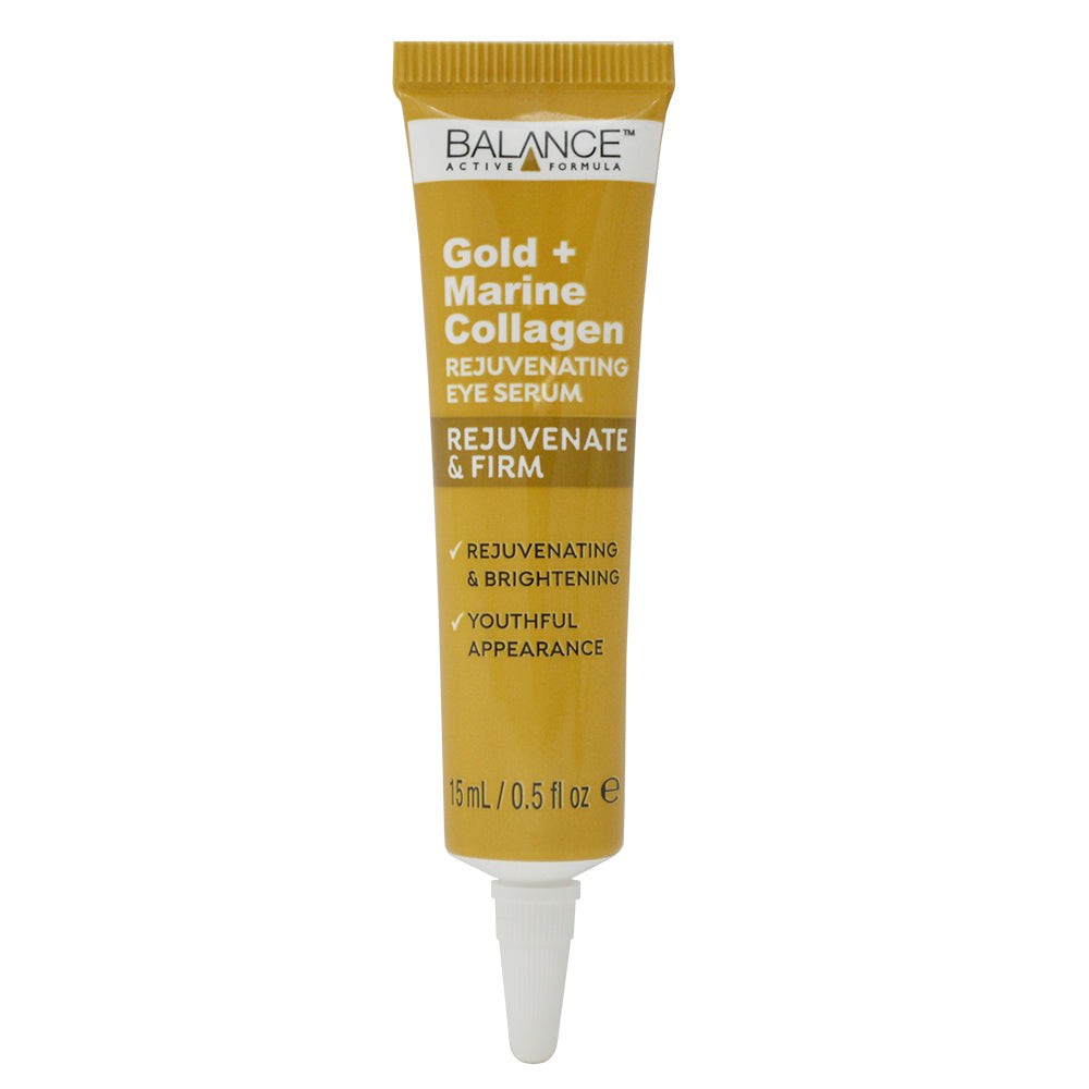 ویژگی های سرم دور چشم بالانس مدل Gold Marine Collagen جوانساز و ترمیم کننده 15 میلی لیتر