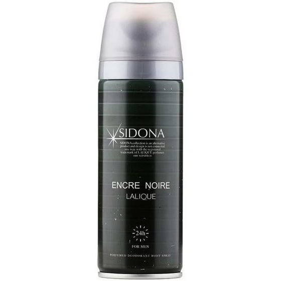 اسپری بدن مردانه سیدونا Sidona رایحه Encre Noire Lalique حجم 200ml