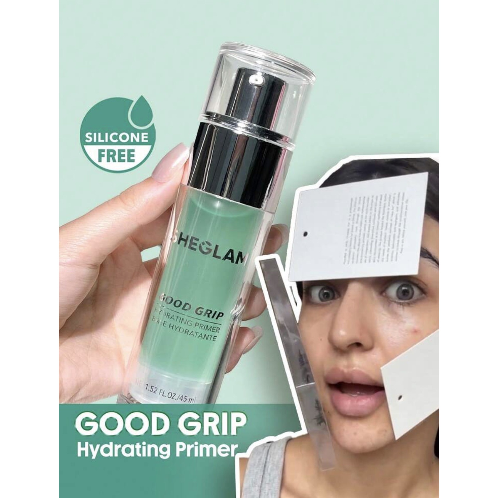 پرایمر آبرسان و تثبیت کننده شیگلم Sheglam Good Grip Hydrating Primer حجم 45 میل