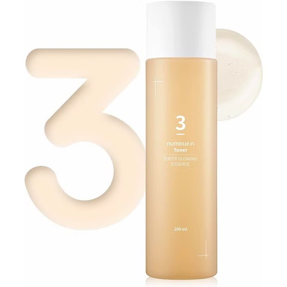 تونر اسنس شفاف و روشن کننده شماره 3 نامبوزین NUMBUZIN No. 3 Super Glowing Essence Toner