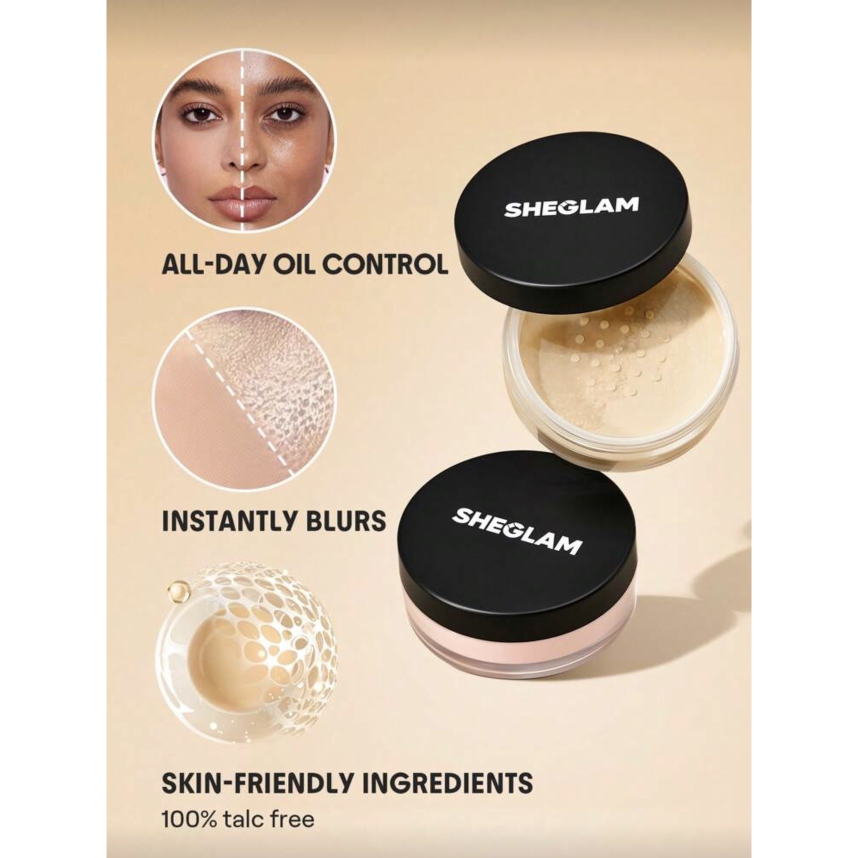 پودر بیک بی رنگ مدل BAKED GLOW SETTING POWDER وزن 5.5 گرم