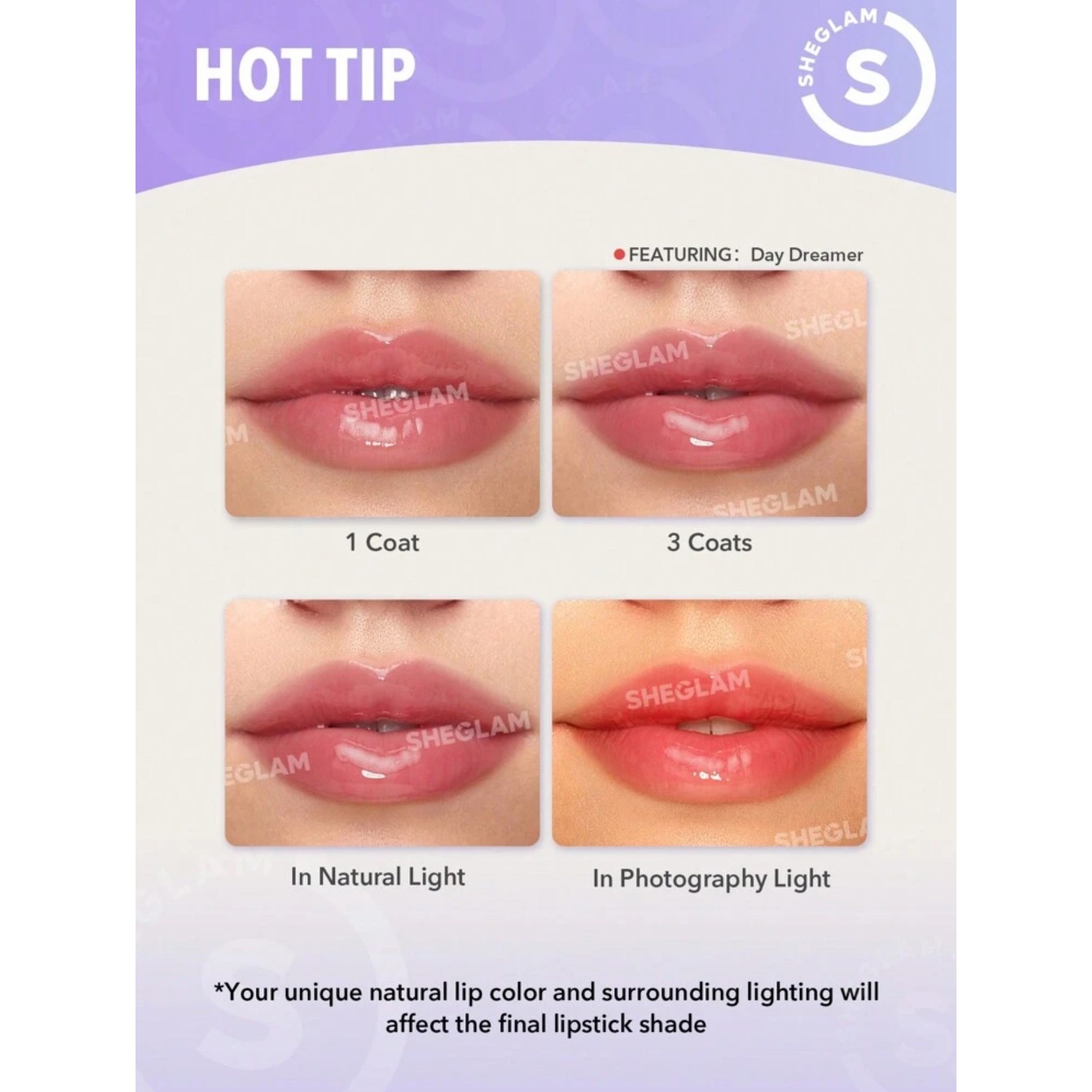تینت لب روغنی شیگلم مدل Tinted Lip Oil رنگ Stay True