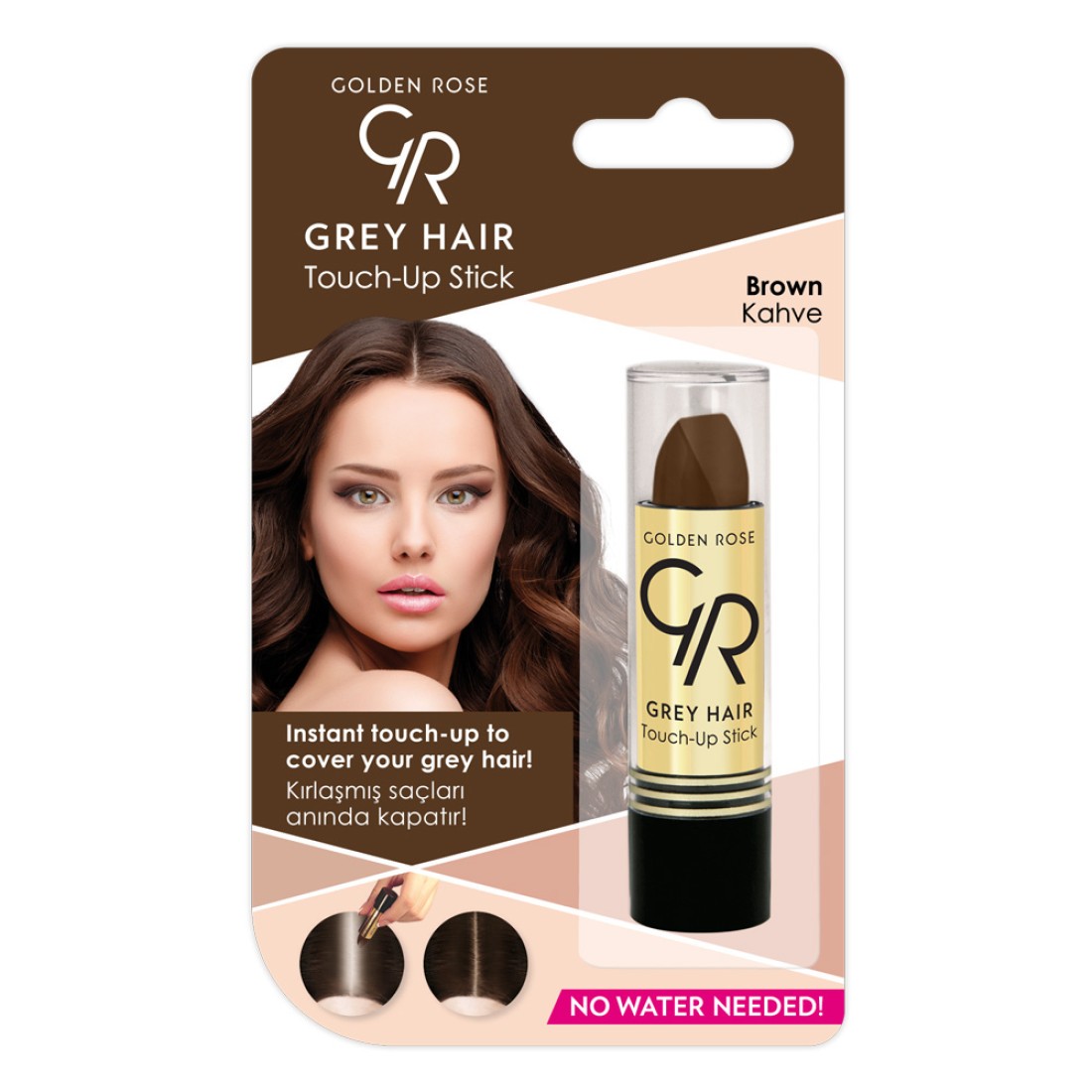 استیک پوشاننده موهای سفید گلدن رز Golden Rose رنگ 05 brown