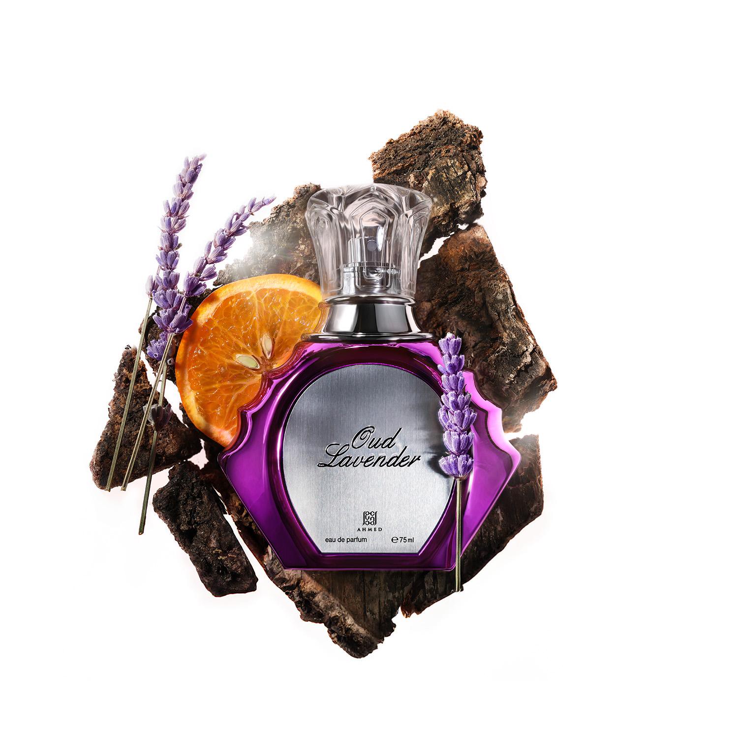 ادکلن عود لوندر احمد المغربی حجم 75 میلی لیتر اورجینال Oud Lavender Ahmed Al Maghribi