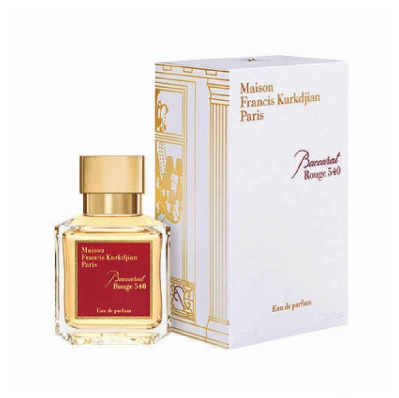 ادکلن مردانه زنانه باکارات رژ سفید فرگرانس ورد حجم 100 میل Fragrance World Baccarat Rouge