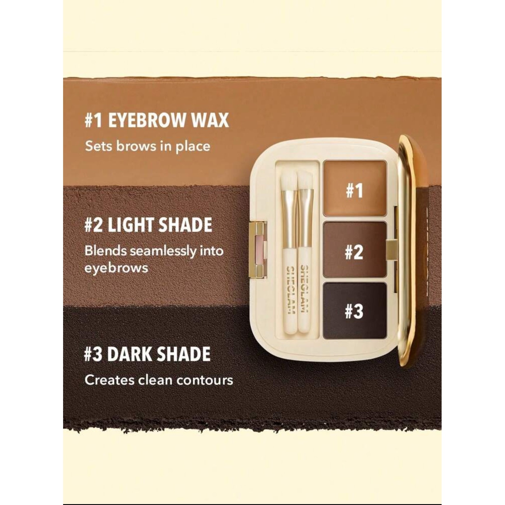 پالت ابروی Expert رنگ 101 DARK BROWN شیگلم SHEGLAM