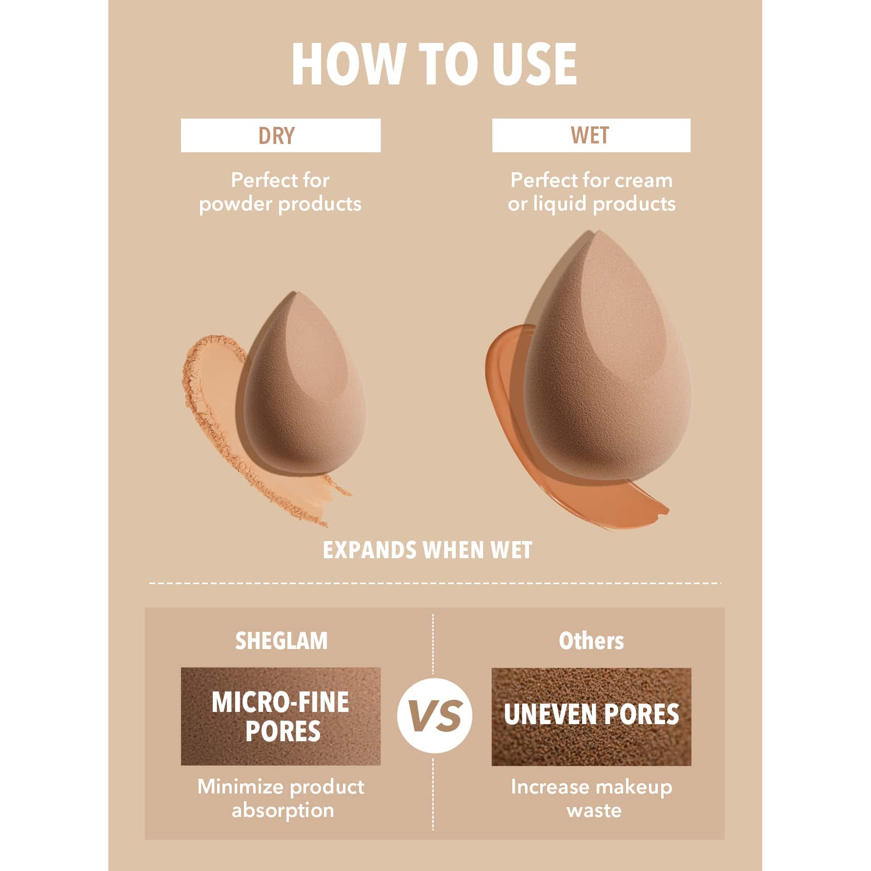 اسفنج بیوتی بلندر تکی شیگلم Sheglam مدل Ultimate Universal Beauty Sponge
