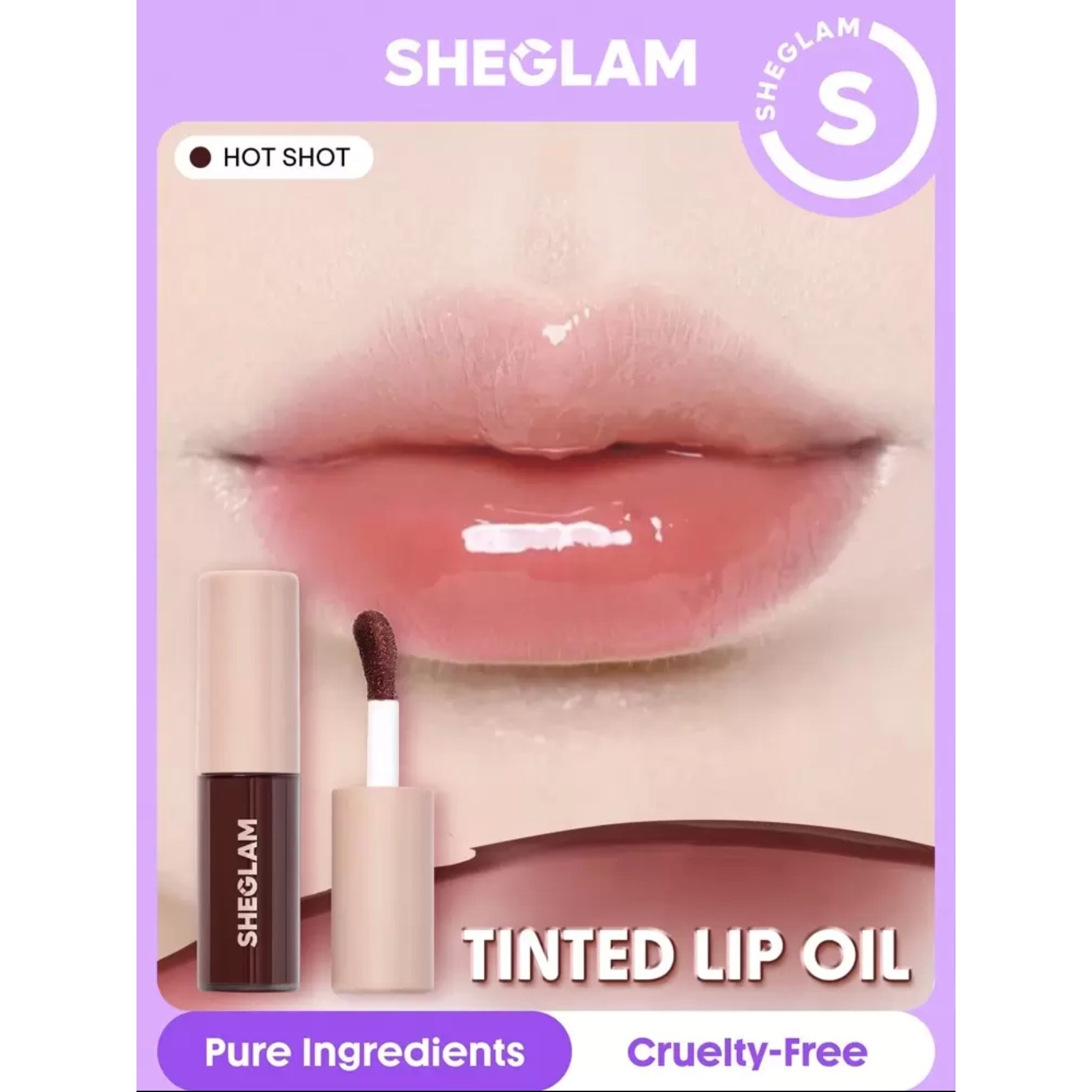 تینت لب روغنی شیگلم SHEGLAM مدل Jelly Wow Tinted Lip Oil رنگ Hot Shot