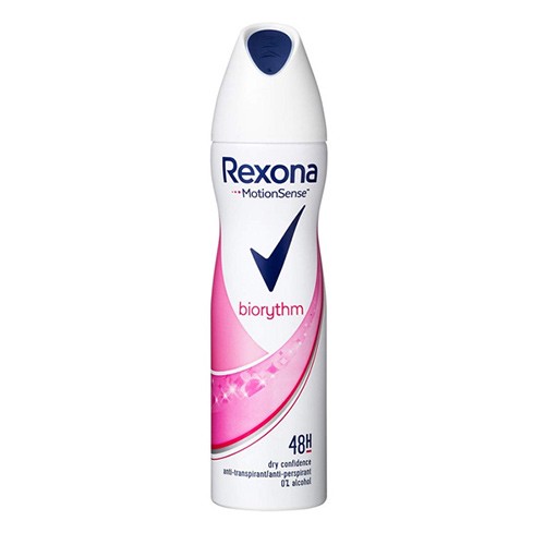 اسپری بدن ضد تعریق زنانه رکسونا بیوریتم 48ساعته Rexona Biorythm Body Spray 200ml
