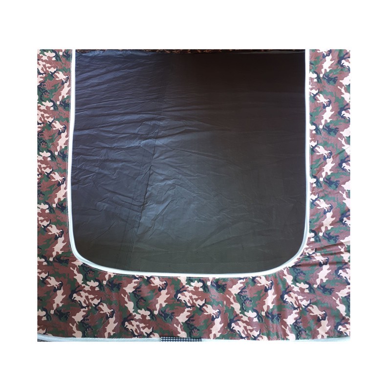 چادر مسافرتی 8 نفره طرح ارتشی مدل CH18 کف ضخیم
