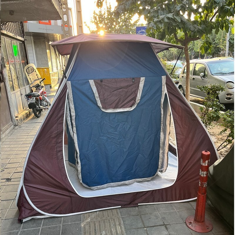 چادر مسافرتی فنری 8 نفره جنس برنو با 4 درب بزرگ جمع شونده و پشه بند کد2