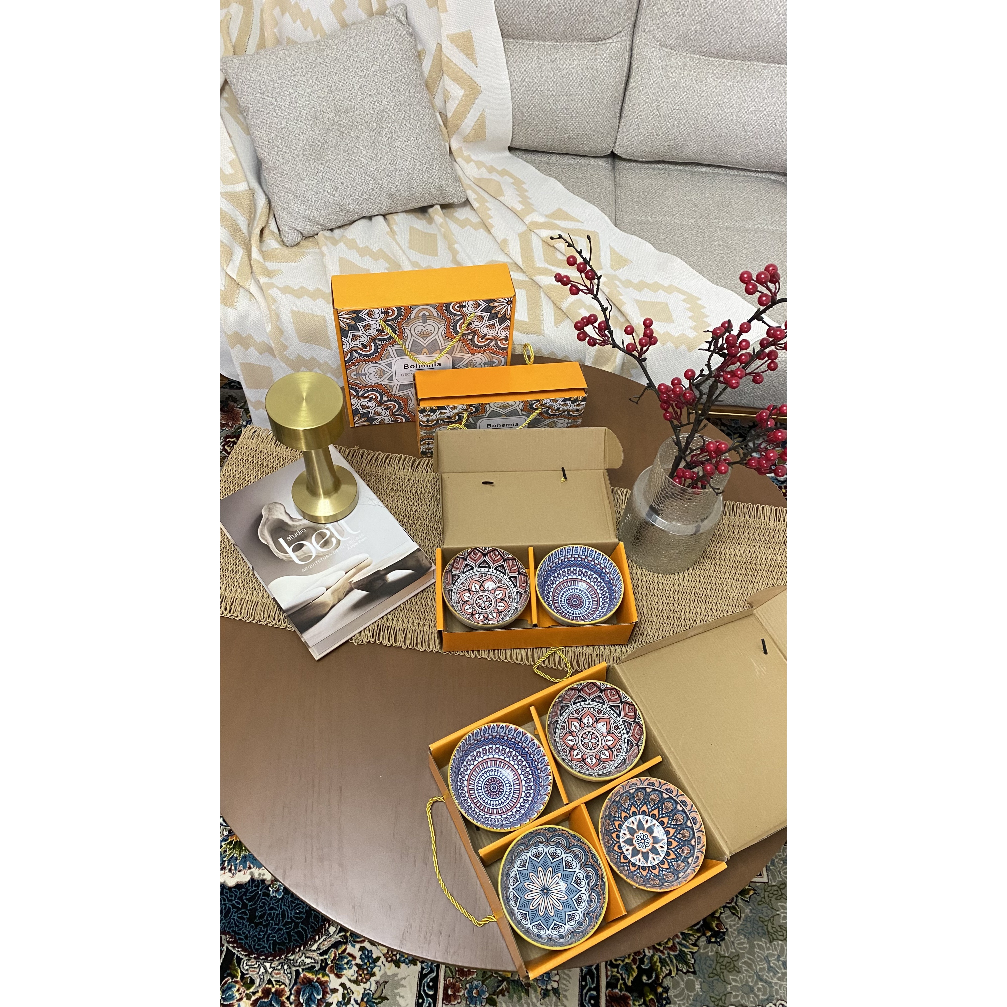 پک کاسه کادویی بوهمیا 2عددی