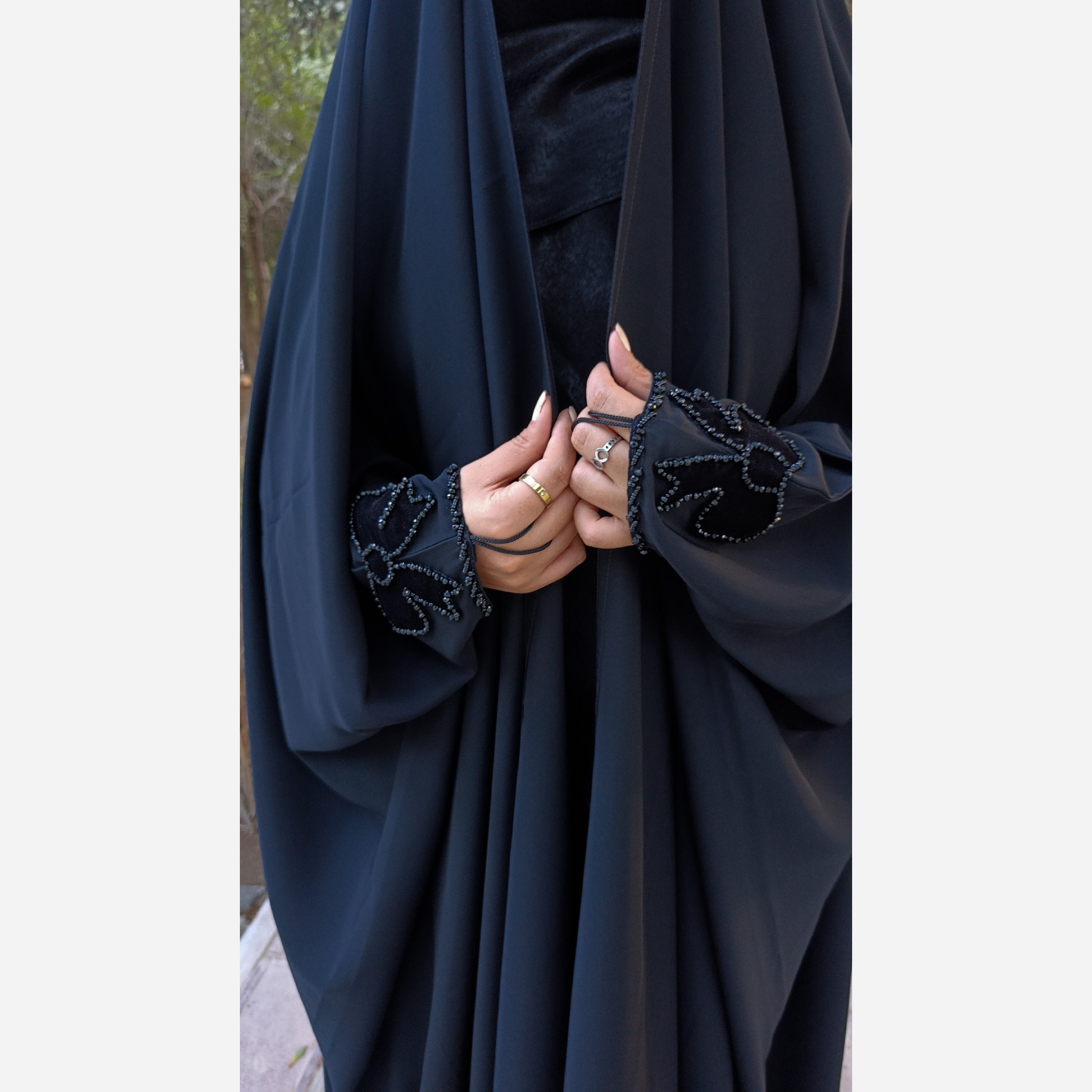 چادر عربی طرح ملیله و مخمل پاپیون