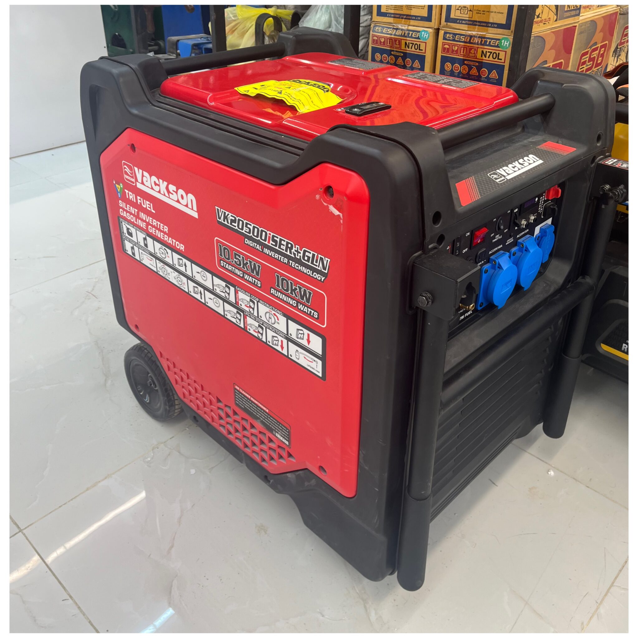 موتور برق سوپر سایلنت سه گانه سوز اینورتر 10.5 کیلووات واکسون مدل VK20500iser+GLN ریموت استارت