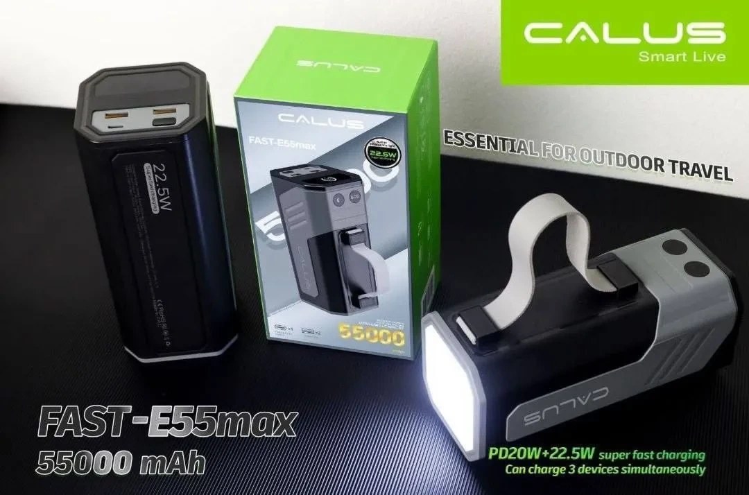 پاوربانک کالوس مدل FAST-E55MAX ظرفیت 55000 میلی آمپر ساعت