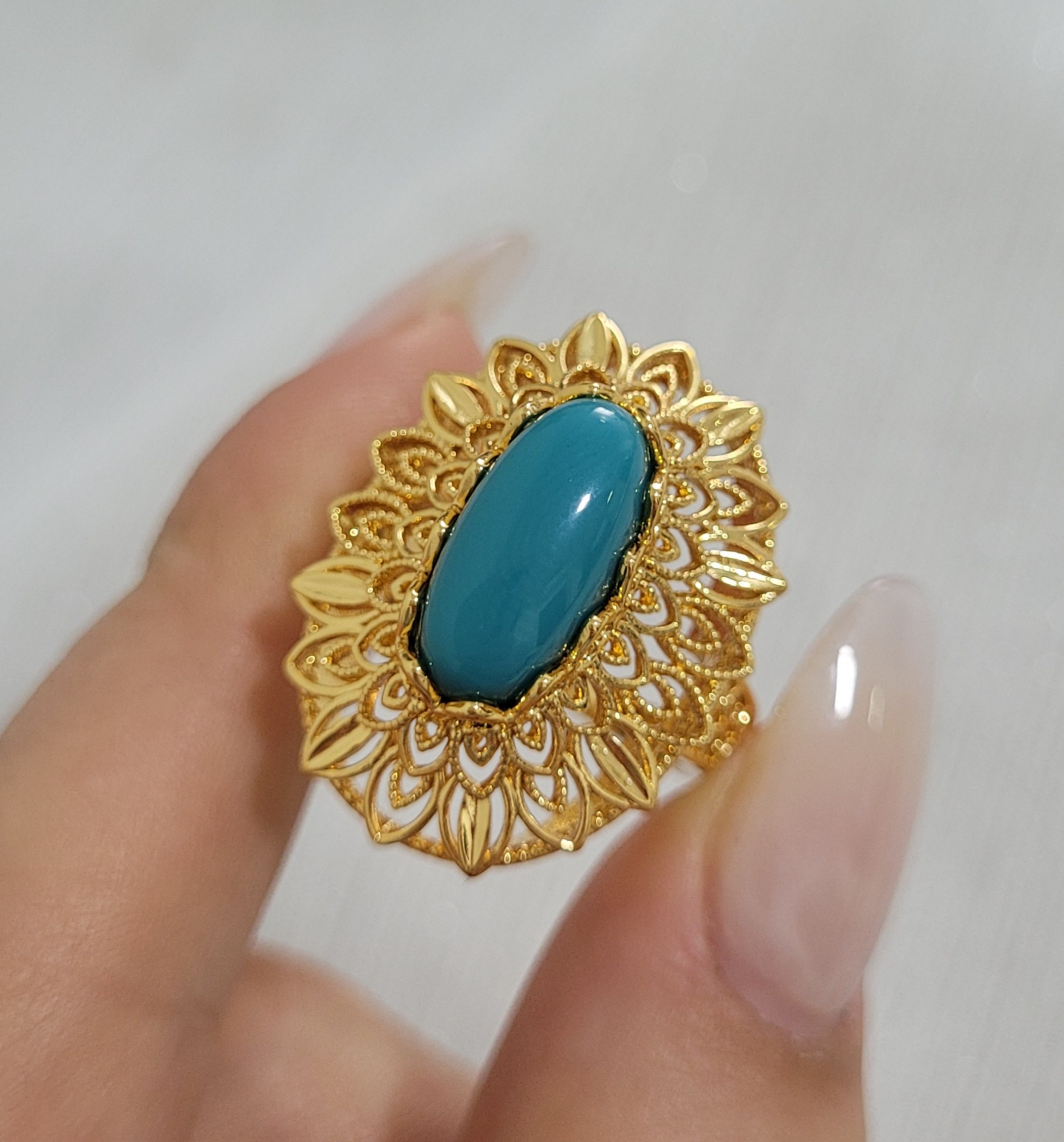 انگشتر سنگ فیروزه کد 985
