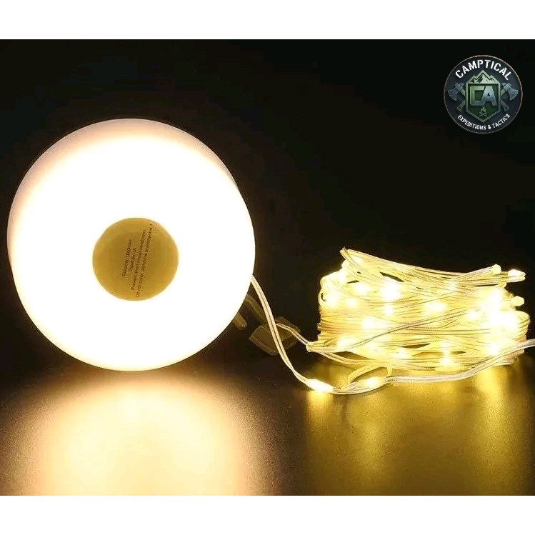 چراغ کمپی (عمده) مدل ریسه 8 متری آفتابی (Warm Light)