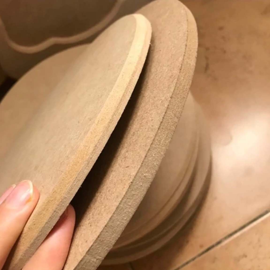 چوب گرد قطر 40 (Mdf خام ) ضخامت 8 میل