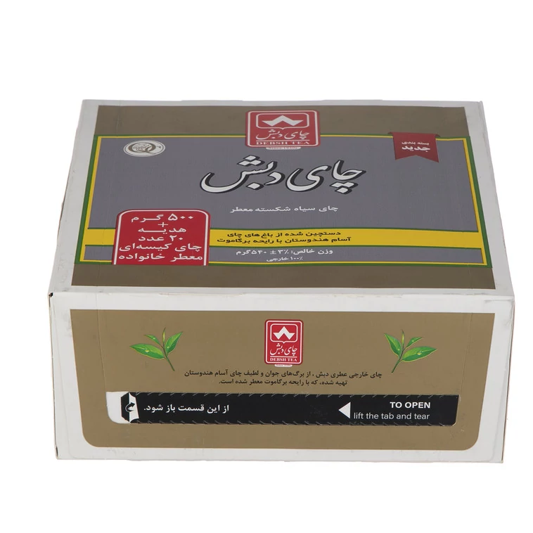 چای شکسته معطر دبش - 500 گرم + 20 عدد چای کیسه ای هدیه
