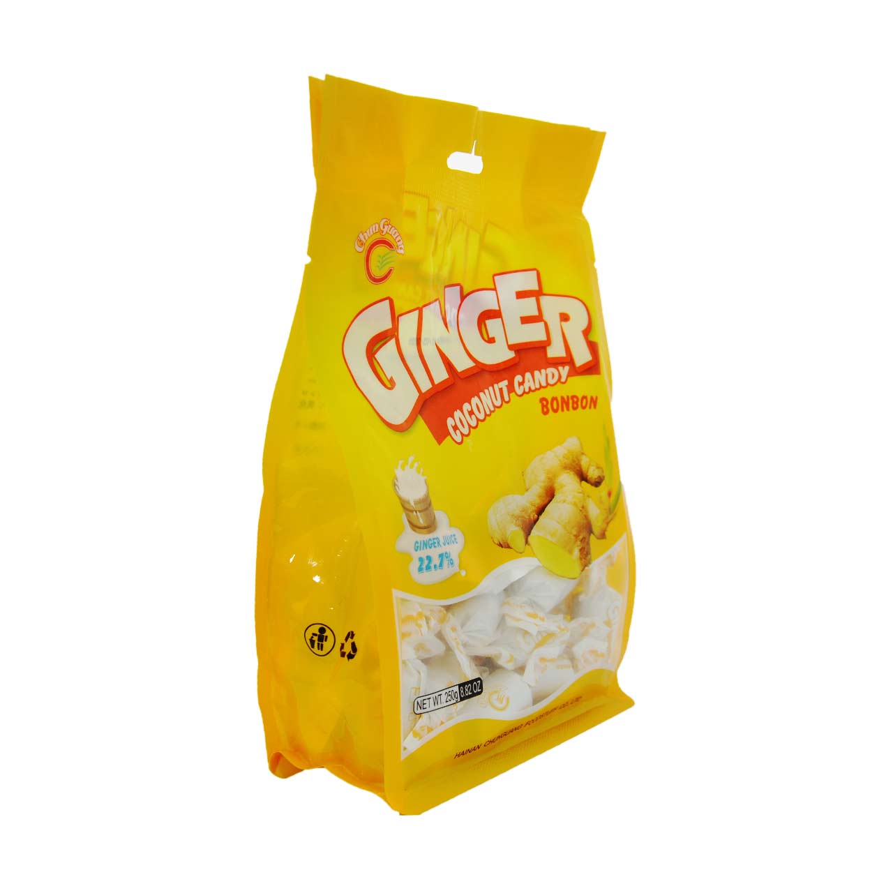 آبنبات زنجبیلی جینجر پاکت زرد 250 گرمی GINGER
