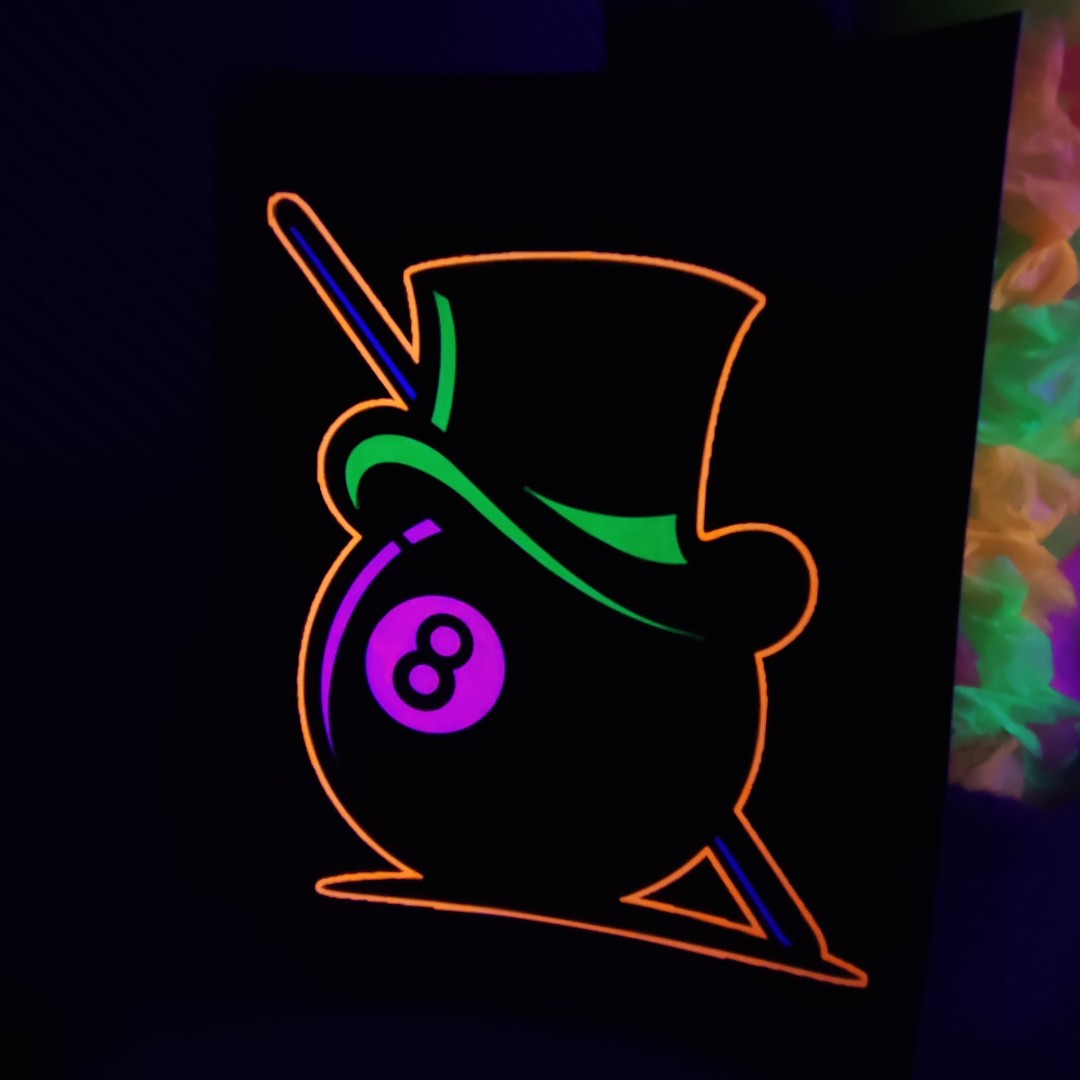 تابلو بلک لایت طرح بیلیارد سه Blacklight