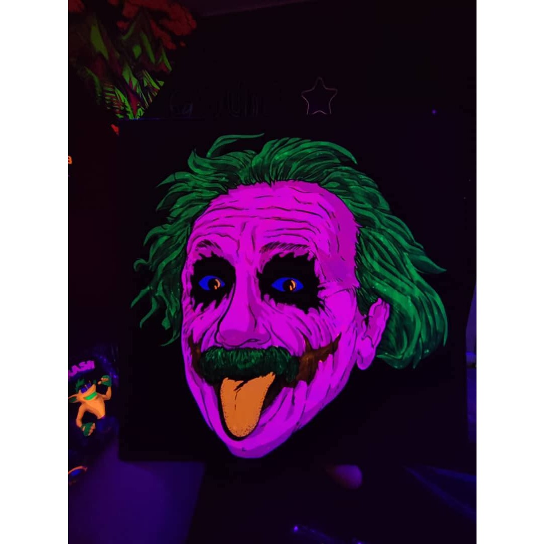 تابلو بلک لایت طرح انیشتین Blacklight