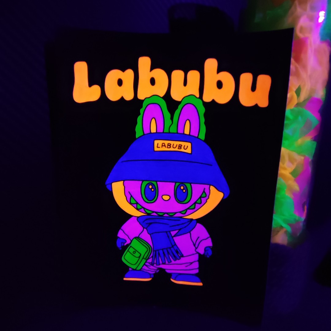 تابلو بلک لایت طرح لبوبو دو Blacklight