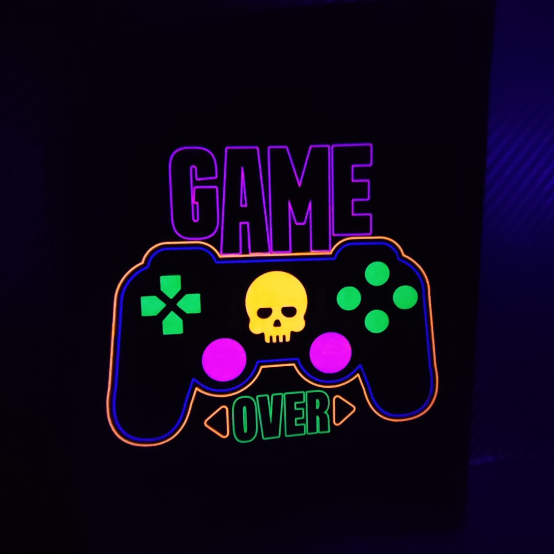 تابلو بلک لایت طرح دسته بازی Blacklight