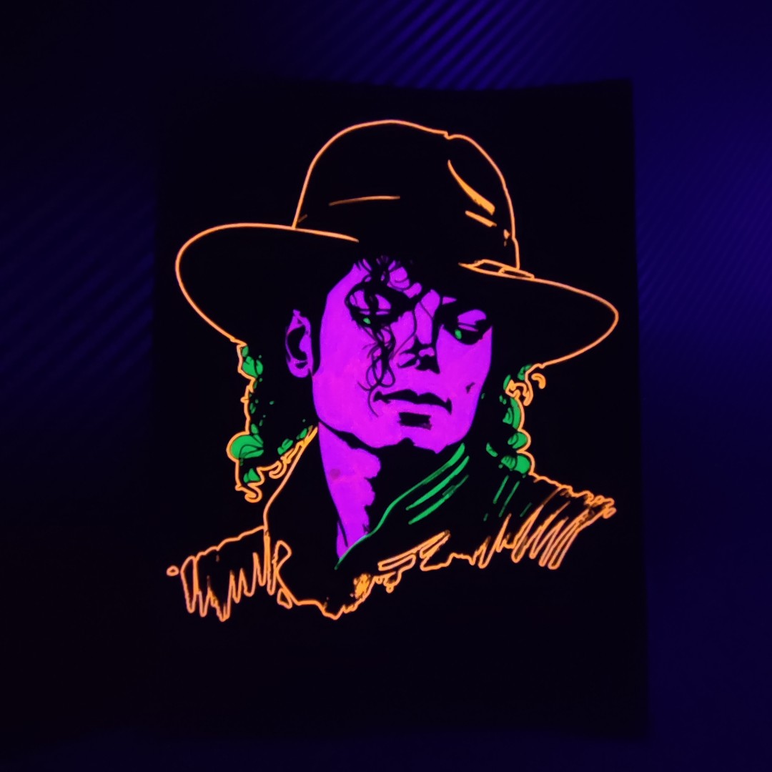 تابلو بلک لایت طرح مایکل جکسون Blacklight
