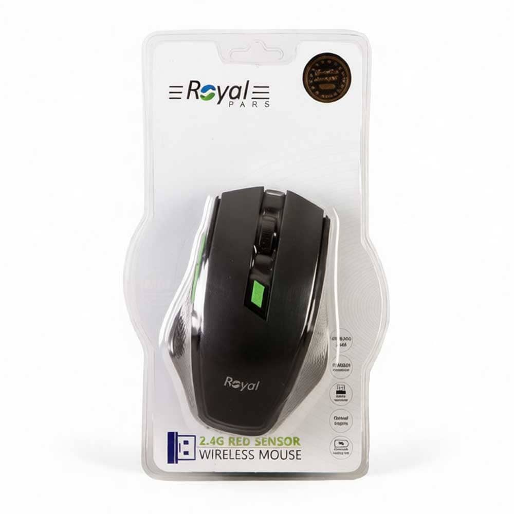 موس بیسیم ROYAL مدل MW-213 – اتصال 2.4 گیگاهرتز، طراحی ارگونومیک، مناسب لپتاپ و کامپیوتر