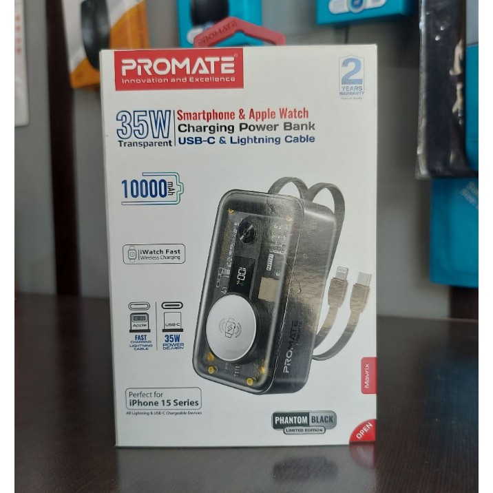 پاور بانک 36 وات PROMATE مدل Mavrix فانتوم بلک لیمیتد ادیشن