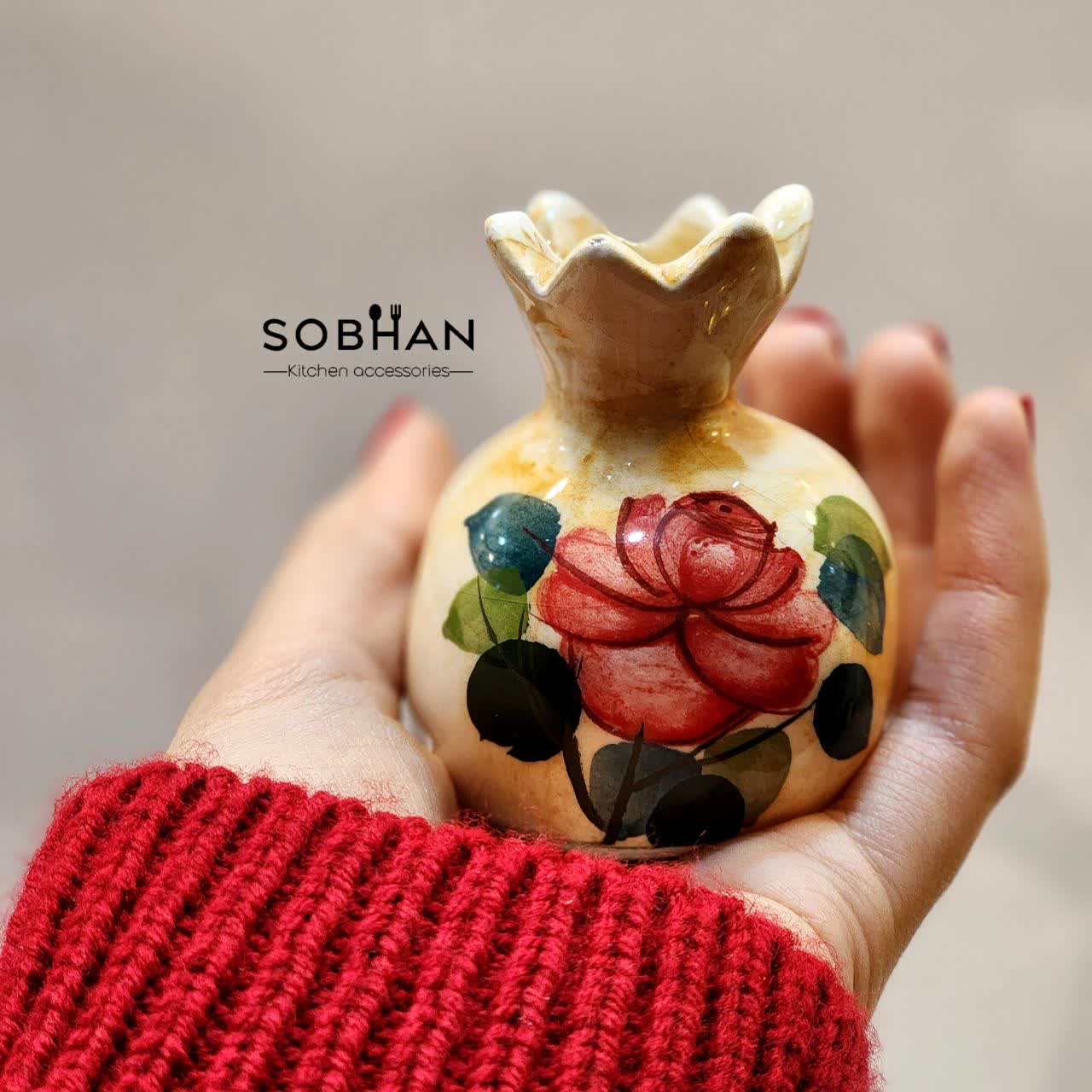 انار گلدار سرامیکی