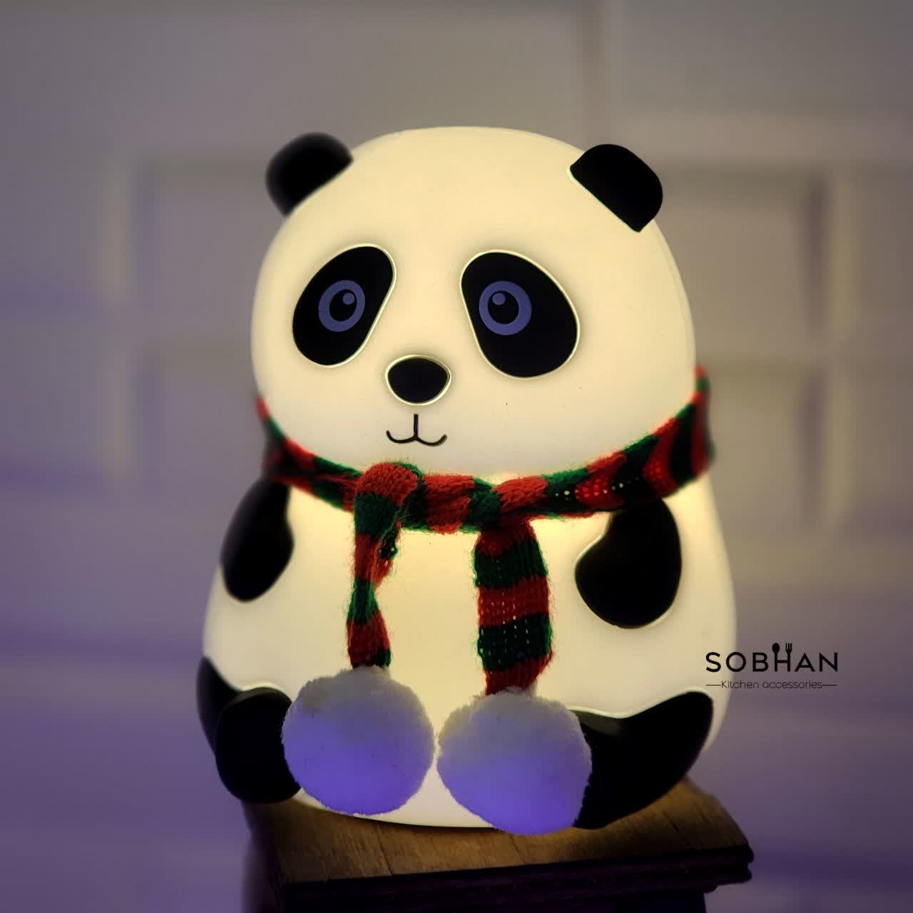 چراغ خواب سیلیکونی پاندا نشسته