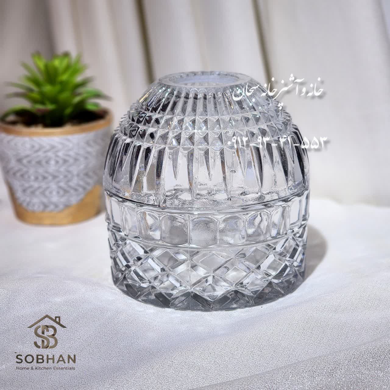 جا دستمال شیشه ای مدل کلبه