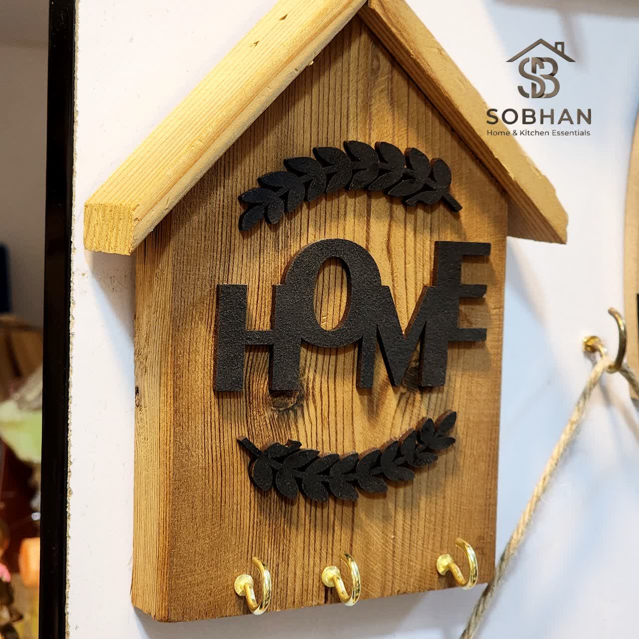 جا کلیدی چوبی هوم HOME