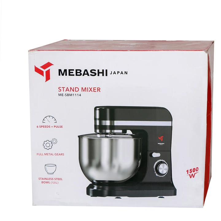همزن کاسهدار مباشی مدل ME-SBM1114، موتور 1500 وات، کاسه 12 لیتری با گارانتی معتبر + ارسال رایگان