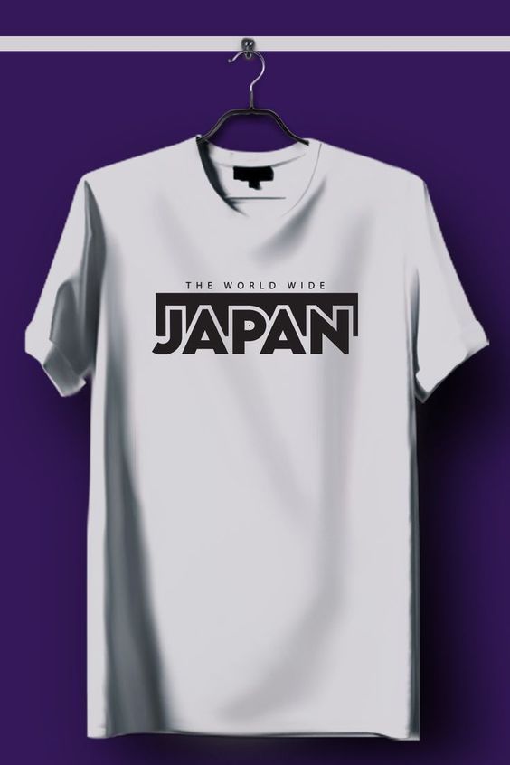 تیشرت نخ پنبه طرح Japan The World Wide